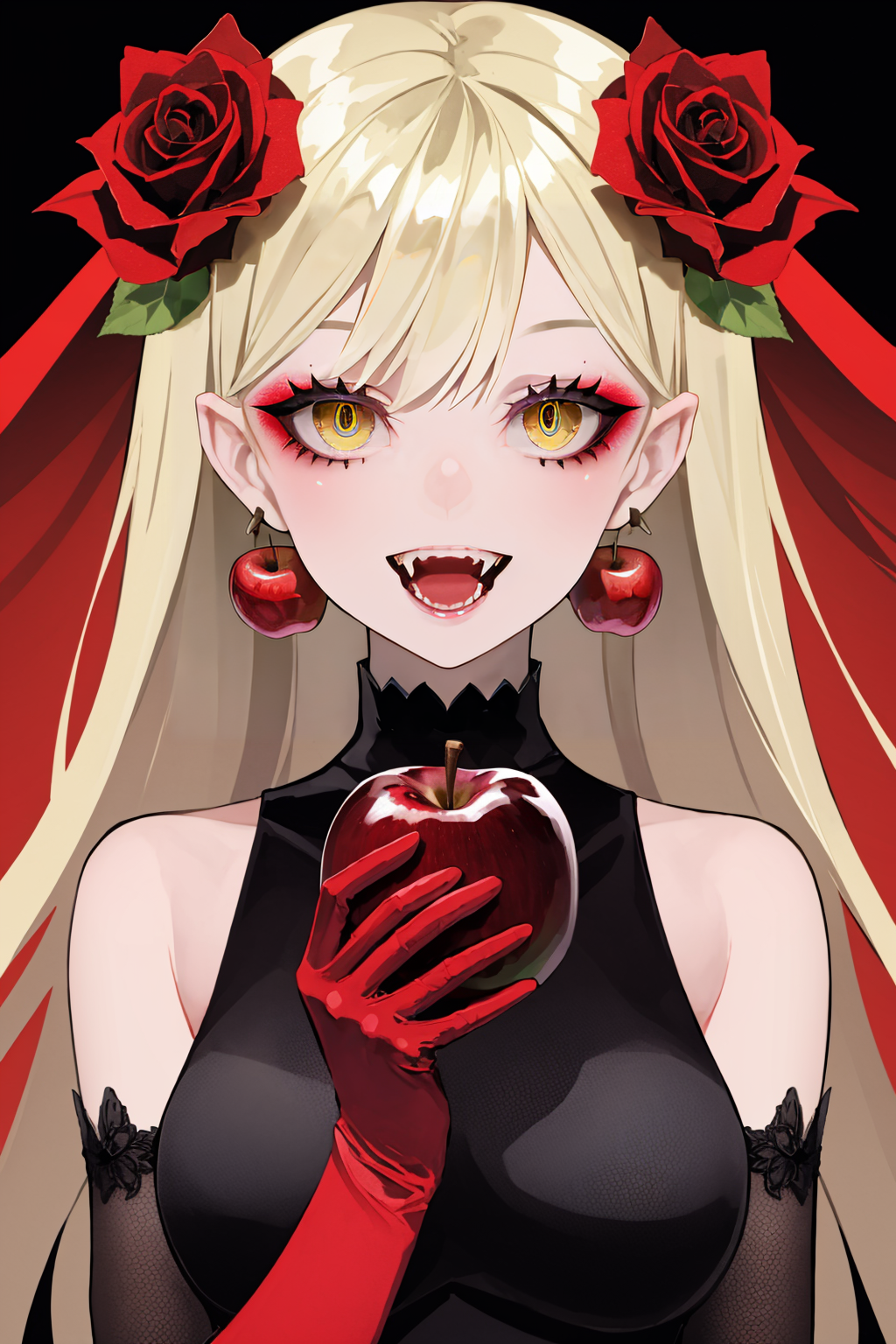 50508-217285154-1girl, blonde hair, apple, red gloves, solo, fruit, long hair, dress, yellow eyes, food, gloves, flower, rose, elbow gloves, hol.png